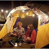 economico Luci decorative-Lanterna solare a LED impermeabile, luce danzante, luci di candela, lampada a fiamma tremolante, lanterne a ombrello, luce notturna, sensore automatico per giardino, patio, cortile