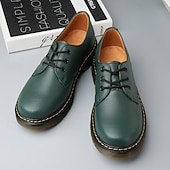 economico Scarpe Derby-scarpe derby da uomo in similpelle verde – stile classico con lacci e accenti gialli, ideali per occasioni casual eleganti e semi-formali