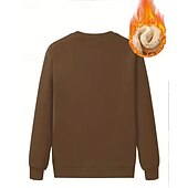 baratos Moletom &amp; Suéter-Homens Cor Sólida Moletom de lã Lounge Top Outono/Inverno Grossa Manga Longa Roupa Esportiva A Prova de Vento Quente Academia Equitação Corrida Exercite-se Ioga Preto Branco Amarelo Roupa de esporte