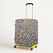 baratos Desgaste em casa e chinelos em casa-Capa protetora elástica para mala de viagem com estampa artística.