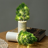 billige Dekorative lys-juletre nattlys kreativ simulering bukett nattlys soverom sengelys atmosfærelys hjemdekorasjon skrivebordspynt aaa-batteriboks