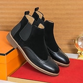 preiswerte Chelsea -Stiefel-Braune Chelsea-Boots aus Kunstleder für Herren – stilvoll und elegant, perfekt für Business Casual, formelle Anlässe und den Alltag.