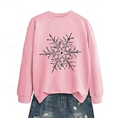 halpa Huppari &amp; Collegepaita-joulu Naisten Pusero Vapaa-ajan topit Pitkähihainen Topit Urheilu- ja treenivaatteet Kuvitettu Puuvilla Pehmeä Juhla Loma Urheiluasut Urheiluvaatteet Musta Valkoinen Keltainen