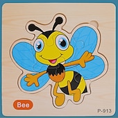 cheap Jigsaw Puzzles-16pc Toddler Learning Puzzles - Set of 16 Wooden Peg Board Puzzles for Ages 1 2 3 - Develops Hand-Eye Coordination &amp; Cognitive Skills Christmas Gift