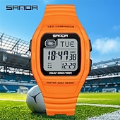 cheap Digital Watches-SANDA Gift for Women Men Digital Watch Large Dial Outdoor Sports Casual Luminous Calendar Date Waterproof Silicone Watch