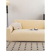 cheap Sofa Cover-1 Piece Jacquard Wear-Resistant Elastic Sofa Cover – Solid Color Premium All-Season Universal Thickened Anti-Slip Slipcover, Suitable for L-Shaped and 1/2/3/4-Seater Sofas