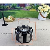 お買い得  キャンプ用品-キャンプ用のガラステーブルとリモコン付きの卓上ファイヤーピット屋外ファイヤーピット