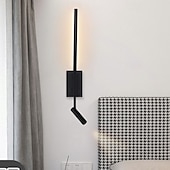 abordables Appliques murales d'intérieur-Applique murale, luminaires muraux, bande linéaire minimaliste, applique murale LED linéaire réglable avec interrupteur, lampe de lecture focalisée pour salon, chambre à coucher, spots de chevet