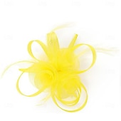 abordables Fascinateurs-Fascinators Tissu Chapeau Fedora Mariage Fête du thé Course de Chevaux Cocktail Élégant ancien Avec Plume Casque Couvre-chef