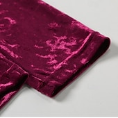 economico Magliette casual da uomo-Per uomo Maglietta Maglietta in velluto Camicia a Maniche Lunghe Manica Lunga Dolcevita Primavera Autunno Semplice Moda Designer Essenziale Classico Vacanza Streetwear Uscire Vinaccia Nero Argenteo