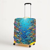 abordables Vêtements d’intérieur et pantoufles-Housse de valise imprimée style océan, extensible, protection élastique pour valise de voyage