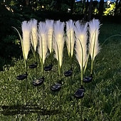 olcso Tájvilágítás-napelemes kerti lámpák, kültéri nádfényű száloptika, vízálló LED-es világítás kültérre, dekoráció teraszra és ösvényre