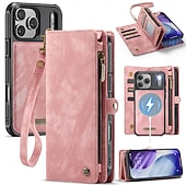 economico Cover per iPhone-telefono Custodia Per iPhone 17 Pro Max 17 Air 17 Custodia Portafoglio Rimovibile Cerniera Supporta la Ricarica Wireless TPU Pelle PU