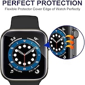 cheap Smartwatch Screen Protectors-[2 Pack] 10 Pack [5 Pack] Watch Screen Protector Compatible with Apple Watch Ultra 49mm Series 8 7 41mm 45mm Series 6 5 4 SE 40mm 44mm Series 3 2 1 38mm 42mm Max Coverage Touch Sensitive Bubble Free