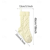 Недорогие Чулки и держатели-Рождественский чулок 18 дюймов (примерно 45,7 см) вязаный рождественский чулок, украшение для семейного праздника, большой чулок, подходящий для подарков семье, друзьям и детям