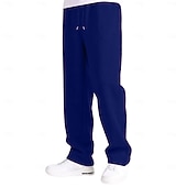 preiswerte Gerade Bein-Herren Jogginghose Jogginghose mit weitem Bein Hose Jogginghose mit offenem Saum Kordelzug Elastischer Bund Einfach Atmungsaktiv Volle Länge Lässig Täglich Sport im Freien Mode Basic Schwarz Rote