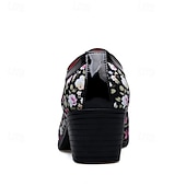 abordables Chaussures Déclaration-Chaussures à talons hauts noires à motif floral pour homme – Design élégant et tendance, parfaites pour les événements formels, les tenues tendance et les sorties en soirée
