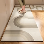 abordables Alfombras de pasillo-Alfombra de cocina de barro de diatomeas para pasillo suave absorbente antideslizante lavable a máquina alfombra larga resistente al aceite estilo moderno y minimalista fácil de limpiar tapete