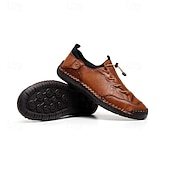 preiswerte Stiefeletten-Braune, handgefertigte Freizeitschuhe für Herren mit weicher Gummisohle und elastischem Kordelzug, bequeme Outdoor-Fahrschuhe für Reisen und den Alltag