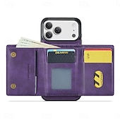 Недорогие Чехлы для iPhone-телефон Кейс для Назначение iPhone 17 Pro Max i16 15 14 Pro Max Plus 13 Pro Max Кейс на заднюю панель Защита от удара Ретро ТПУ ПК Кожа PU