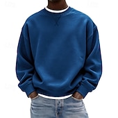 Недорогие Базовые толстовки-Муж. Толстовка Флисовая толстовка Толстовка с капюшоном и пуловером Натяни Синий Черный Белый Желтый Темно синий Вырез под горло Полотняное плетение Для занятий спортом Повседневные Праздники