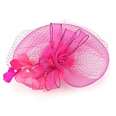 ieftine fascinatoare-Palarioare Tul Pană Pălărie Nuntă Petrecere ceai Cursă de cai cocktail Elegant Epocă Cu Pene Diadema Articole Pentru Cap