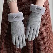 abordables Luvas-Women's 1 Pair Fingertips / Winter Gloves Streetwear / Outdoor Gloves - Solid Colored Full Finger