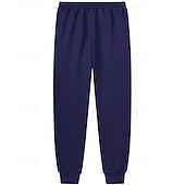 voordelige Joggingbroek-Voor heren Joggingbroeken Fleece broek Jogger Broek Winter broek Trekkoord Zak Elastische taille Effen Comfort Warm Buitensporten Dagelijks Modieus Casual Zwart Blauw Micro-elastisch