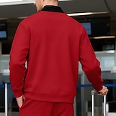 baratos Jaquetas Casuais-Homens jaqueta leve Jaqueta casual Férias Diário Respirável Bolsos Primavera Outono Bloco de cor Moda Clássico Colarinho Chinês Padrão Preto Amarelo Vermelho Azul Marinha Azul Royal Casaco