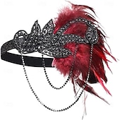 economico Abiti degli anni '20-Set Anni Ruggenti Anni 1920 Lunghezza al ginocchio Abito Flapper Abito da cocktail Costume di fantasia con accessori Maniche corte Il grande Gatsby Ragazza Flapper Paillettes Frangia con nappe Scollo