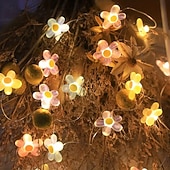 levne LED pásky-girlandový světelný řetěz 2m 20LED květinová tématická osvětlení pro narozeniny svatby oslavy domova Valentýn svátky atmosférické dekorace napájené bateriemi