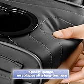ieftine Husă Scaun Auto-Pernă cotieră consolă centrală auto nouă cu 2 suporturi pentru pahare, pernă de înălțire a cotierei 4 în 1, husă de pernă auto pentru cotiera auto, pentru toate anotimpurile