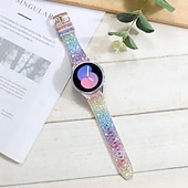 abordables Bracelets de montre Samsung-Bracelet de Montre  pour Samsung Galaxy Montre 7/6/5/4 40/44mm, Montre 5 Pro 45mm, Montre 6 Classique 43/47mm, Montre 4 Classique 42/46mm Silicone Remplacement Sangle Paillettes Mignon Réglable