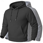 economico Felpa con cappuccio in pile-Per uomo Felpa con cappuccio Felpa con cappuccio in pile Felpa con cappuccio foderata in pile Giallo+Arancione Albicocca + Nero Cammello + Nero Viola + rosa Rosa + blu navy Con Cappuccio Semplice