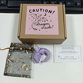 preiswerte Statuen-Adoptionsset für einen emotionalen Unterstützungsdrachen, handgefertigte Mini-Taschenfigur eines emotionalen Unterstützungsdrachens, niedliche, beruhigende Drachenskulptur zur Linderung von