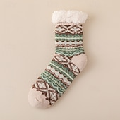 billige Hjem Tøfler-Herresokker med sklisikre tøfler, varme, koselige, lodne vintersokker for menn, myke, tykke og komfortable gavesokker til innendørsbruk