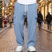 economico Carico-Per uomo Nido d'ape Pantaloni da Tuta Cargo Pantaloni Pantaloni della tuta a gamba dritta Coulisse Elastico in vita Multi-tasche Semplice Traspirante Lunghezza intera Sport all'Aperto Casuale