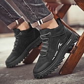 baratos Botas de caminhada-calçados esportivos pretos para caminhada masculinos – tênis duráveis para atividades ao ar livre, para corrida em trilha, caminhada e conforto diário