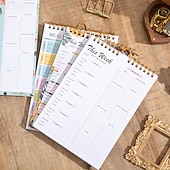 halpa Kodin tarvikkeet-ateriasuunnitteluvihko 8,5x5,8 tuumaa, 52 arkkia magneettinen, kaksoiskierteinen ateria &amp;ruokalista, seinälle kiinnitettävä ruokalistasuunnittelija päivittäiseen käyttöön &amp;viikkosuunnitelma