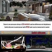 halpa Kytke nauhavalot-10 tuumaa 12m 15m Joustavat LED-valonauhat 320 LEDit COB 8mm 1kpl Lämmin valkoinen Valkoinen Nettovalkoinen LED-nauhat Vedenkestävä 24 V