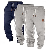 Недорогие Кроссовки-Муж. Штаны Джоггеры Флисовые штаны Кулиска Эластичная талия Мульти-упаковка Полотняное плетение Комфорт Полная длина на открытом воздухе Повседневные На выход Мода Классический
