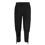 economico Fondi-Retrò Vintage Medievale 17° secolo Mascherata Pantaloni da pirata Cavaliere Vichingo Crociato Straniero Ranger Coulisse Tinta unica Costume Per uomo Costumi da pirata Fantasia Mascherata Festa / Sera