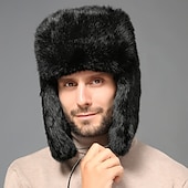 economico Cappelli da uomo-Per uomo Da aviatore Cappello Ushanka Cappello da aviatore Cappello con paraorecchie Cappelli Invernali Nero Giallo Poliestere Moda Stile Vintage Casual Streetwear Quotidiano Semplice Caldo