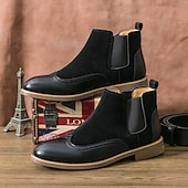 preiswerte Chelsea -Stiefel-Braune Chelsea-Boots aus Kunstleder für Herren – stilvoll und elegant, perfekt für Business Casual, formelle Anlässe und den Alltag.