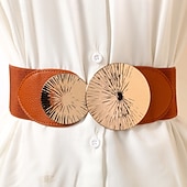 preiswerte Gürtel-Damen Gürtel Polyester Schwarz Rote Kamel Beige Taillengürtel Straße Wochenende Einfarbig