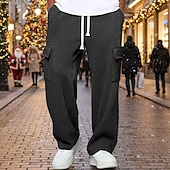 economico Carico-Per uomo Nido d'ape Pantaloni da Tuta Cargo Pantaloni Pantaloni della tuta a gamba dritta Coulisse Elastico in vita Multi-tasche Semplice Traspirante Lunghezza intera Sport all'Aperto Casuale