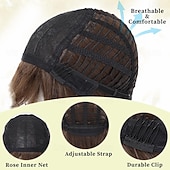 levne Syntetické trendy paruky-Modrá paruka krátká rovná modrá bob paruka s ofinou 10 palcová syntetická barva paruky pro ženy s přírodními vlasy pro kostýmy na každodenní párty cosplay