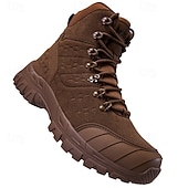 abordables Bottes de randonnée-Bottes de randonnée d&#039;extérieur beiges pour hommes avec semelle en caoutchouc antidérapante et construction respirante, bottes tactiques légères pour la randonnée, le camping et le port quotidien