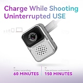 abordables Cámaras deportivas-Mini cámara de llavero HD con capacidad para grabar fotos y videos, cámara digital para estudiantes del tamaño de un pulgar con pantalla IPS de 0,96 pulgadas.