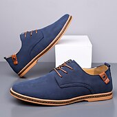 abordables Occasionnel-Homme Basket Chaussures de confort Marche Occasionnel Quotidien Soirée &amp; Fête Daim Chaud À lacets Brun foncé Noir Jaune Été Printemps